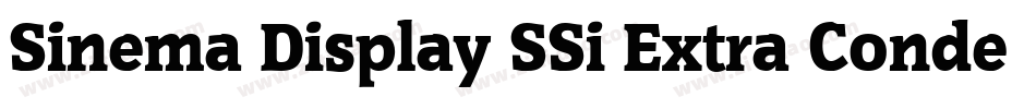 Sinema Display SSi Extra Condensed字体转换